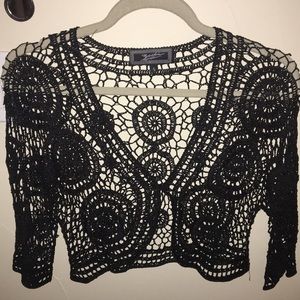 Zashi Black Fancy Cardigan